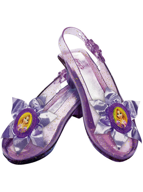 Purple Disney Princess Rapunzel Costume Child Sparkle Glitter Shoe Slippers