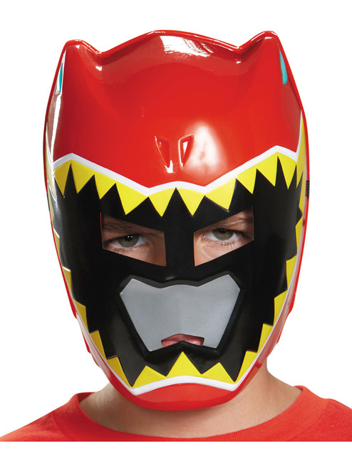 Childs Mighty Morphin Power Rangers Red Vacuform Mask Costume Accessory