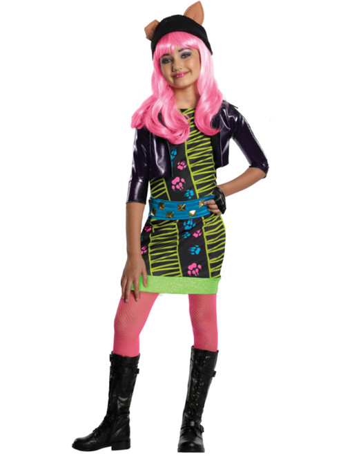 Childs Girls Monster High Howleen Wolf Costume And Wig Bundle