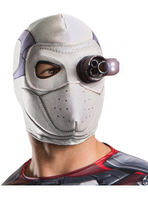 Adults Suicide Squad Villain Deadshot Fabric Light Up Mask Costume Accessory