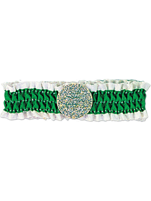 St. Patrick's Day Green And White Irish Arm Or Leg Band Garter Costume Accessory