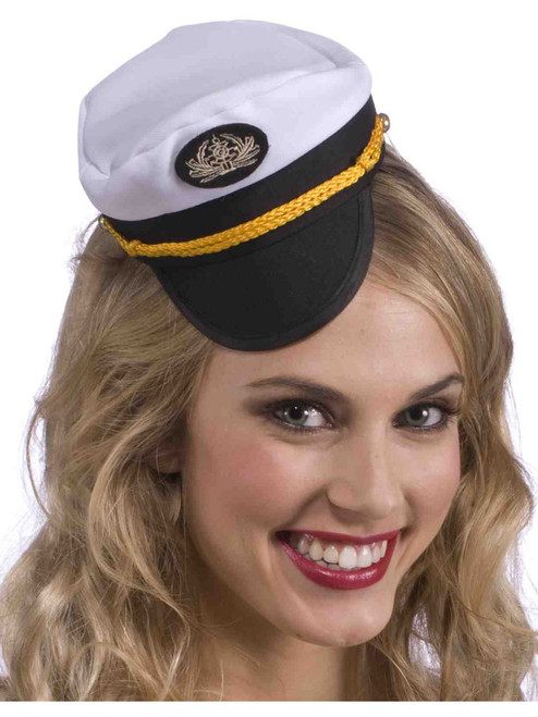 Women's Sexy In The Navy Mini Captain Sailor Cap Hat