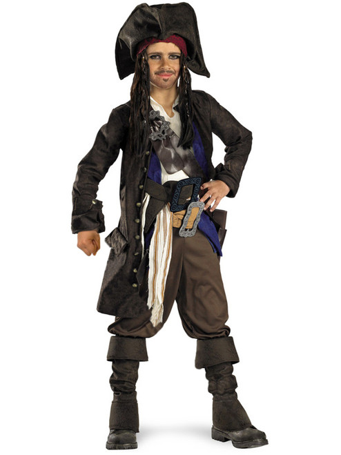 Pirates Caribbean Jack Sparrow Child Prestige Costume