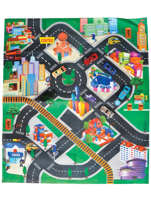 Race Car City Road Map My Dream Mat Play Set Costume Accessory