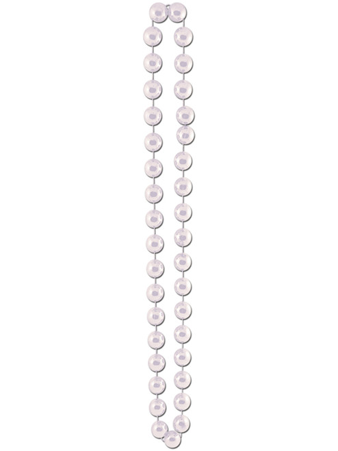 Jumbo Pearl White Large Round Bead Beaded Party Necklace Costume Accessory