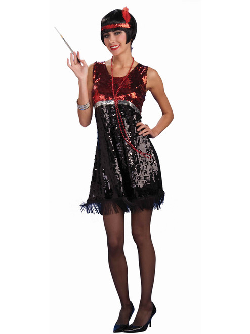 Womens 6-12 Roaring 20s Razzle Dazzle Flapper Costume