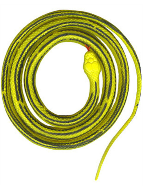 Large Rubber 60" Yellow Prop Costume Decoration Snake