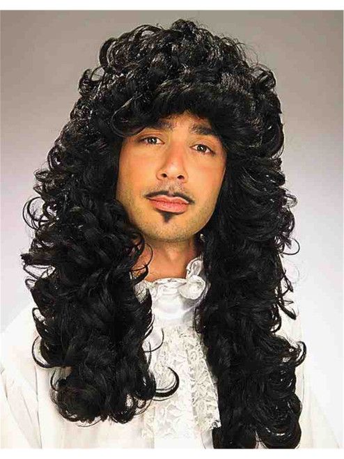Mens Black King Charles Victorian English Governor Judge Wig