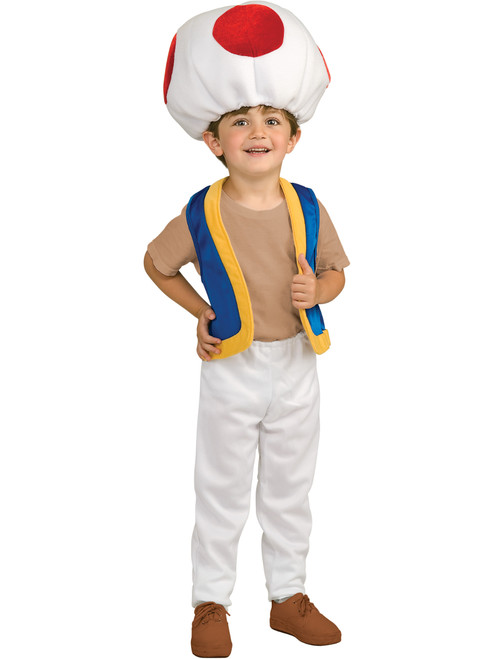 Deluxe Mario Brothers Boys Toad Mushroom Costume