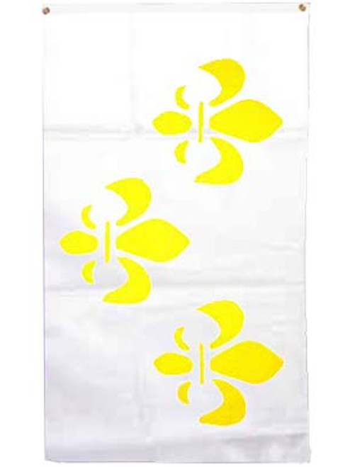 New 3x5 White Fleur De Lis Flag Historical French Flags