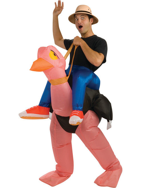 Adult Full Body Funny Inflatable Ostrich And Rider Jumpsuit Costume