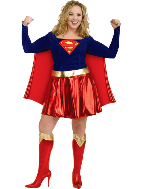 Women's Full Figure 14-16 Supergirl Super Hero Costume