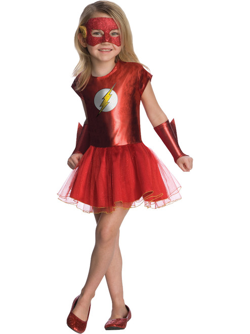 Child's Girl's DC Comics Justice League The Flash Tutu Dress Costume Set
