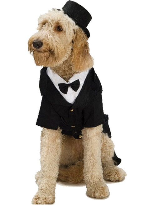 Gentleman's Pup Fancy Black Top Hat For Pet Dog Costume Accessory