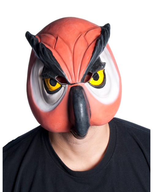 Adults Nocturnal Animal Owl Creepy Scary Overhead Latex Mask Costume Accessory