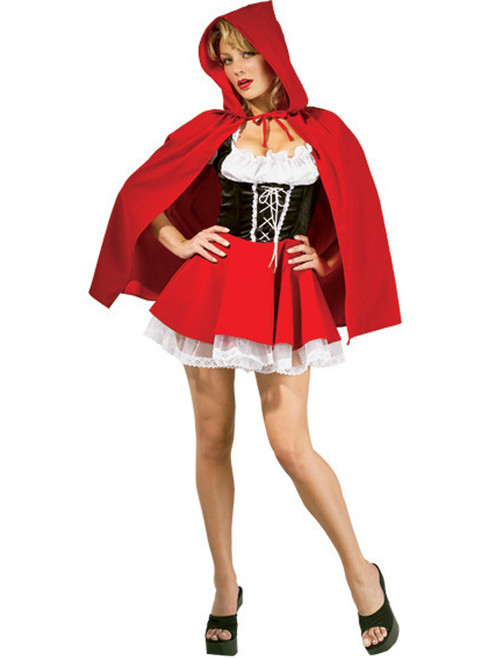 Adult's Womens Sexy Little Red Riding Hood Blouse Dress Costume