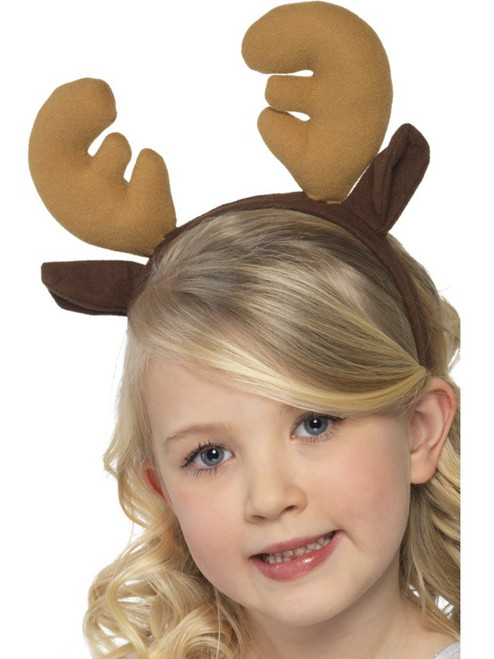 Childrens Dasher Dancer Reindeer Antlers Christmas Headband Costume Accessory