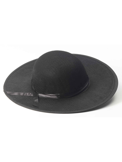 New Men's Women's Black Spanish Padre Cordobes Costume Hat