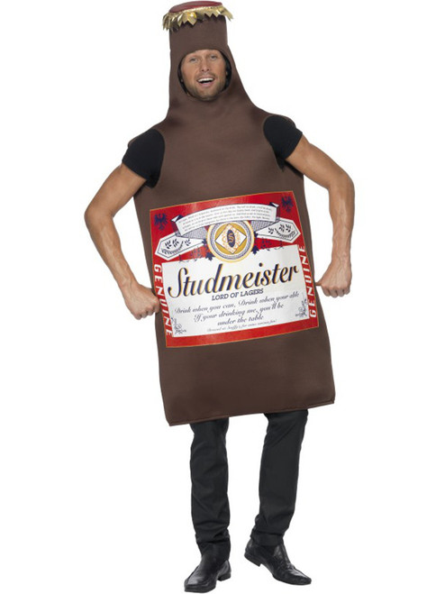 Mens Funny Studmeister Beer Bottle Lord Of Lagers Costume