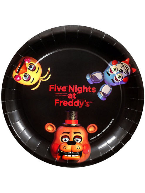 Five Nights At Freddy's Horror Game Lot Of 8 Lunch Dinner Party Paper Plates 9"