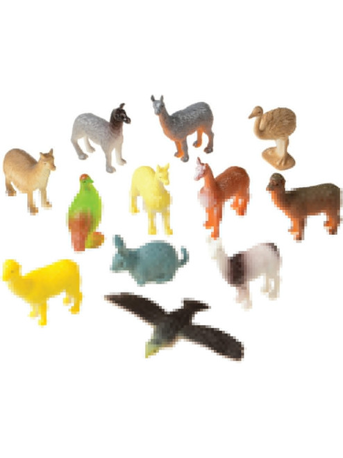 Set Of 12 Mini South American Animals Diorama Figures Toys