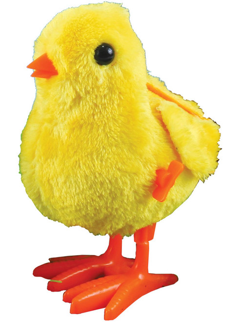 Large 7" Cute Plush Purple Easter Baby Chick Animal Wind Up Walking Toy