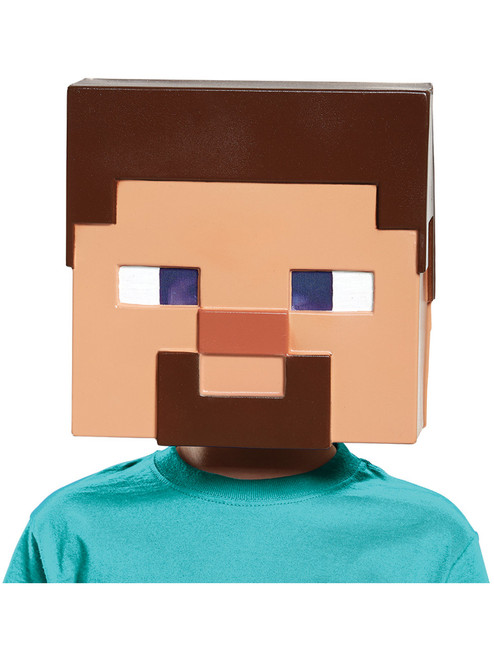 Child's Minecraft Steve Vacuform Mask Mojang Costume Accessory