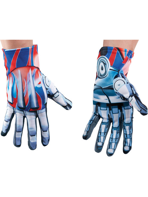 Mens Transformers The Last Knight Optimus Prime Gloves Costume Accessory