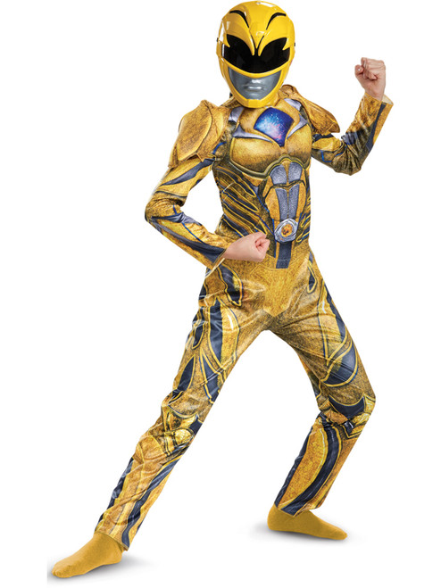 Child's Girls Deluxe Power Rangers Movie Yellow Ranger Costume