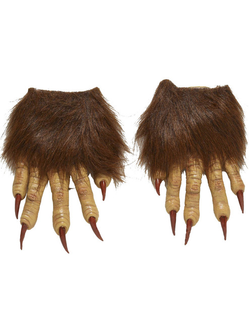 Mens Werewolf Latex Claw Hands Gloves Costume Accessory
