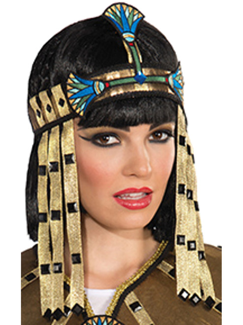Womens Ancient Egyptian Pharoah Ruler Headpiece Costume Accessory
