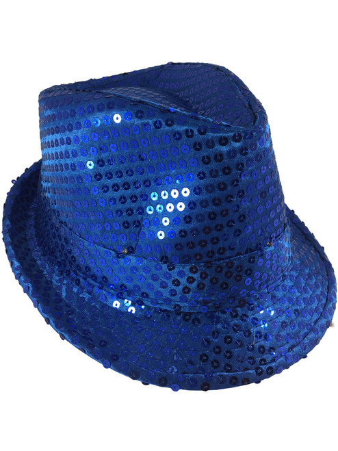 blue gangster hat