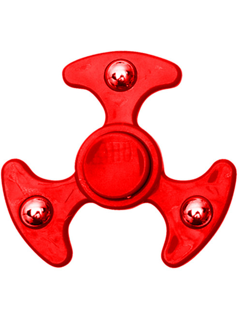 Fidget Spinner High Speed Red Plastic UFO Style Relief Toy