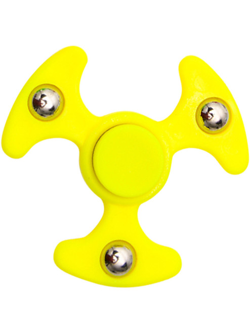 Fidget Spinner High Speed Yellow Plastic UFO Style Relief Toy