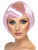 Womens Pink Short Bob Wig With Fringe Costume Accessory