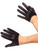 Womens Black Mini Cropped Satin Gloves Gloves Costume Accessory