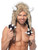 Adults Furry Viking Hood With Mace Flails Costume Accessory