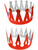 Renaissance Medieval Fantasy King Set Of 2 Red Crowns Costume Accessory