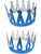 Renaissance Medieval Fantasy King Set Of 2 Blue Crowns Costume Accessory