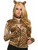 Adult's Womens Leopard Print Cat Hoodie With Ears Costume Accessory