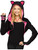 Child's Girls Wild Child Black Cat Animal Shrug Costume