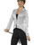 Adult's Womens Silver Sequin Magician Showrunner Tailcoat Jacket Costume