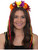 Adults Day Of The Dead Headband With Multicolored Flowers Costume Accessory