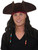 Adults Deluxe Caribbean Pirate Hat With Dreadlock Hair Costume Accessory