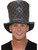Adults Shiny Rainbow Colored Tall Top Hat Costume Accessory