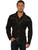 Men's Black Rodeo Cowboy Shirt With White Trim Costume