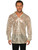 Men's 70s Dancing King Silver Sequin Disco Shirt Costume