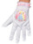 Girl's White Satin Finish Disney Multi Princess Costume Gloves Lace Trim