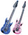 Pink And Blue Inflatable Guitars 12 Pack Costume Accessory Bundle