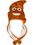 Child's Smiling Poop Emoji Emoticon Pom Pom Hat Costume Accessory